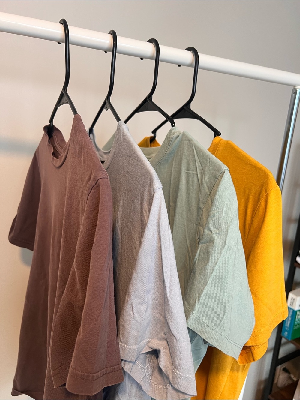 Crewneck Tee Bundle - Mauve, Sage, Mustard, Light Blue